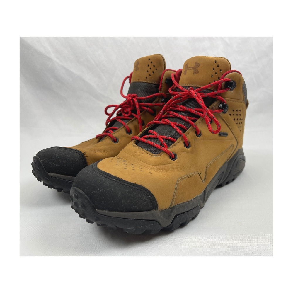 Under Armour Verge Mid GTX Mens 8.5 Tan Gore-Tex Waterproof Hiking Boots Good
